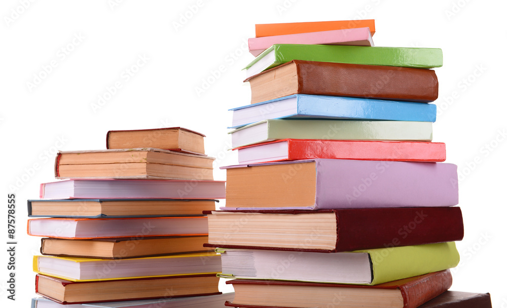 Heap of books isolated on white Heap of books isolated on white