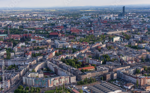 Wroclaw, Poland - May 04, 2015: Aerial view of Wroclaw city © mariusz szczygieł