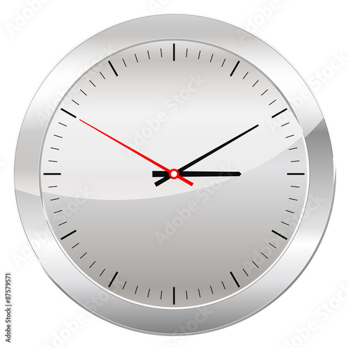 Analog Clock Isolated on a White Background