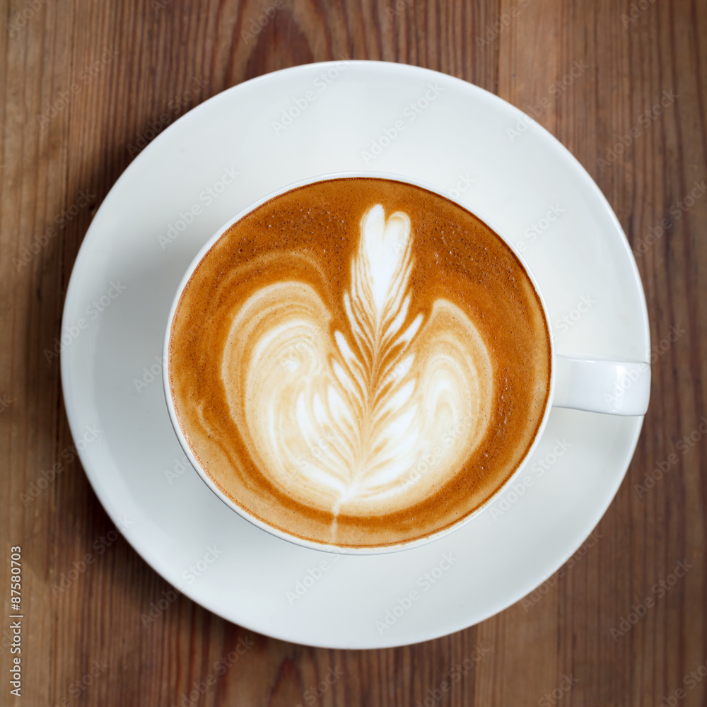 A cup of coffee latte A cup of coffee latte