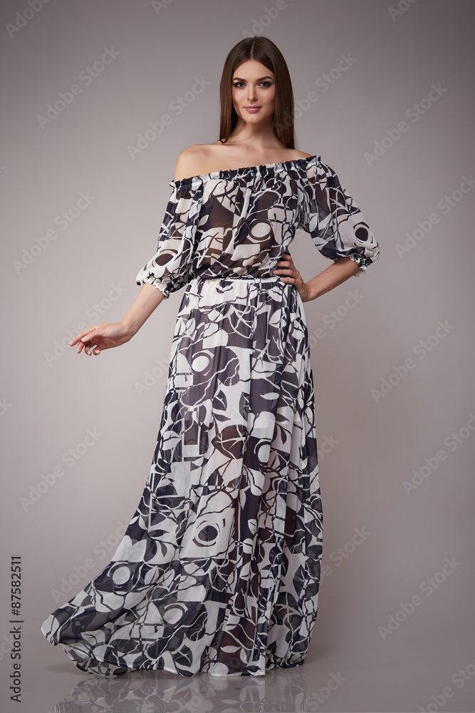 Beauty fashion clothes casual collection woman model brunette Beauty fashion clothes casual collection woman model brunette