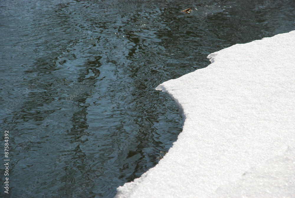 Flussufer im Winter Flussufer im Winter