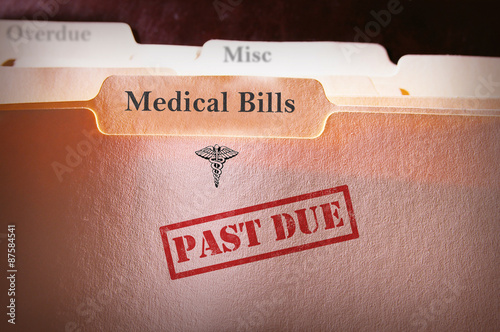 Past Due Medical Bills folder