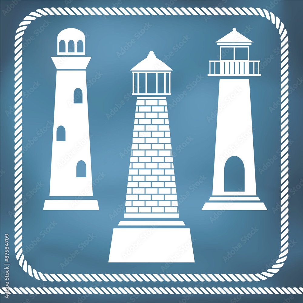 Lighthouse silhouettes Lighthouse silhouettes