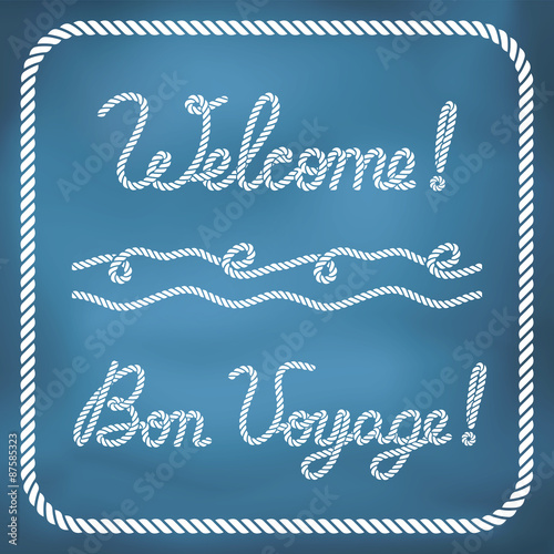 Nautical rope words and borders