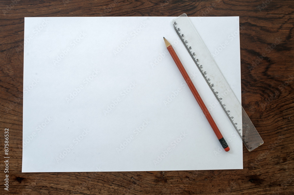 Paper, Pencil and Ruler Paper, Pencil and Ruler