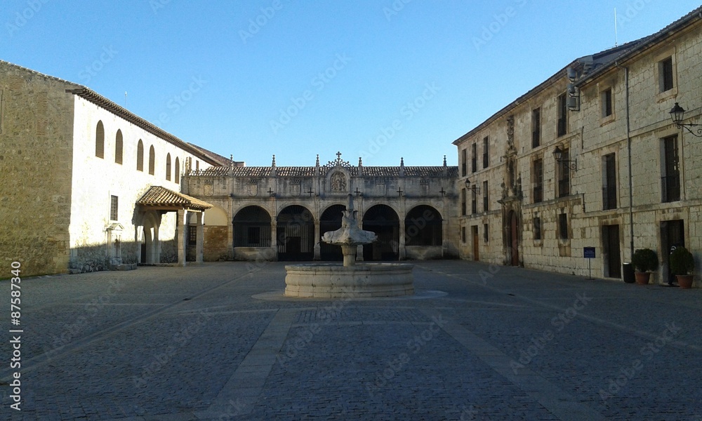 Plaza del Monasterio de las Huelgas de Burgos, España.