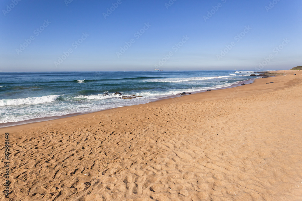 Beach sands blue ocean waters holiday water sports landscape