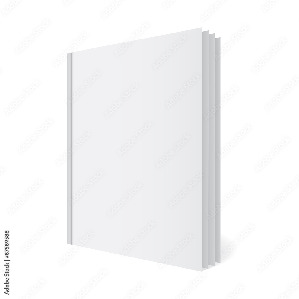 Folder with papers, journal template, mock-up