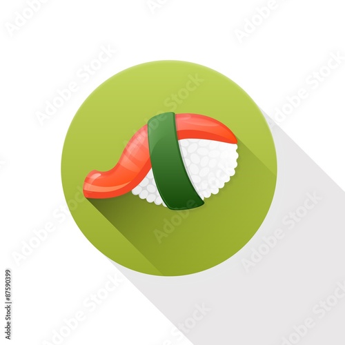 Nigiri lat icon on white background.