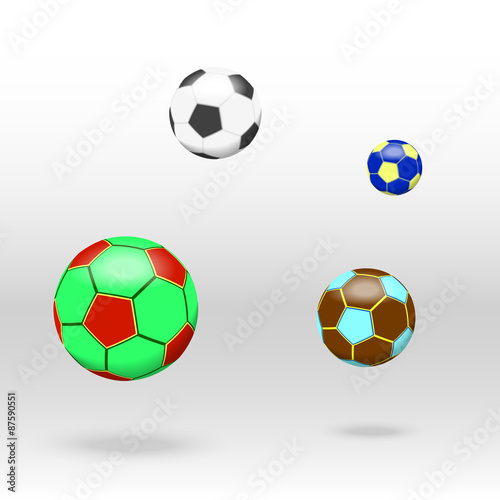 Football set isolated. Vector illustration.