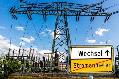 Ortseingangsschild Stromanbieter