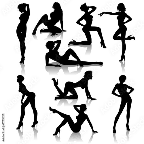 Sexy vector silhouettes