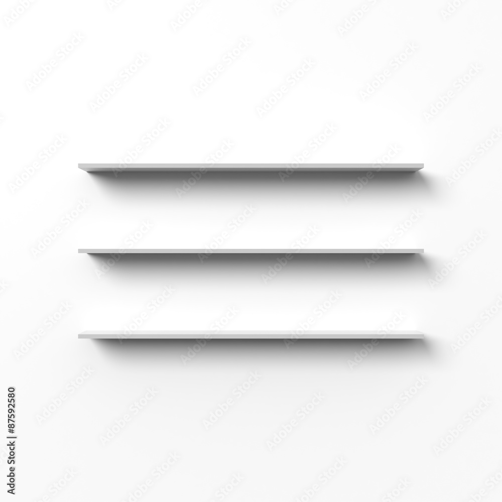 Blank shelves Blank shelves