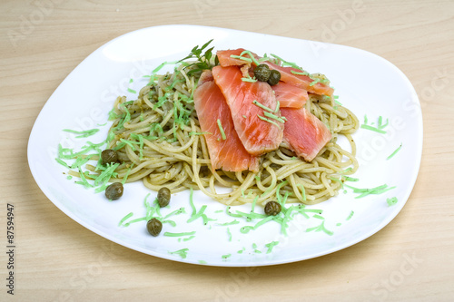 Pasta with salmon