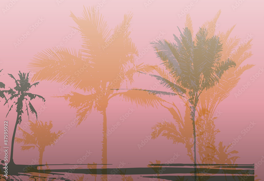 Obraz premium Palm tree print