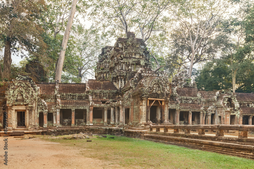 Ta Prohm Temple ancient gate, Angkor Ta Prohm Temple ancient gate, Angkor