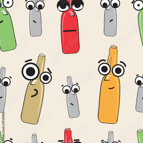 Seamless big-eyed bottles
