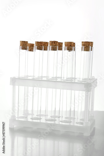 Empty laboratory test tubes isolated on white © Africa Studio