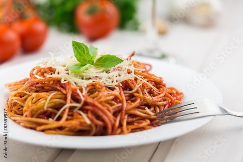 Spaghetti  italian  tomato.