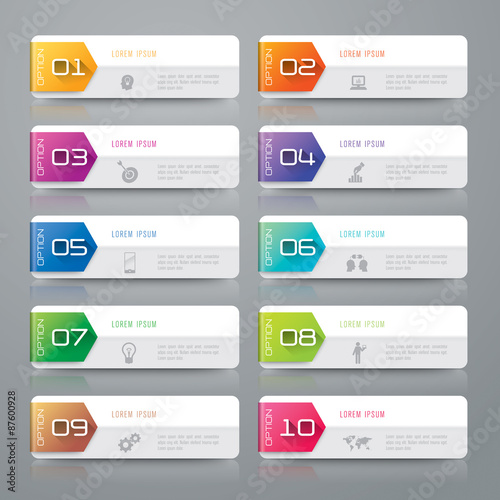 Infographic design template and marketing icons.