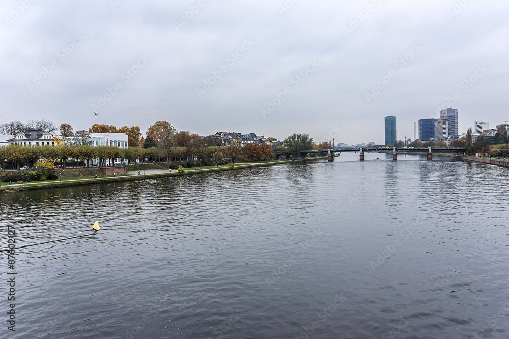 Skyline of Frankfurt am Mine - Germany financial center.