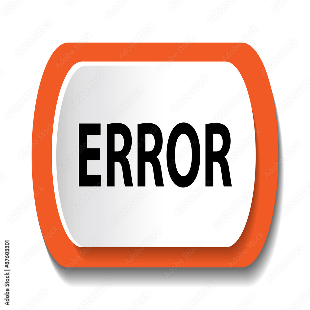 Vector icon with the word ERROR Vector icon with the word ERROR