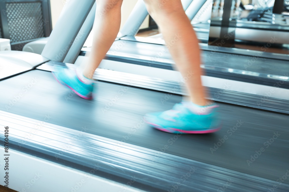 Exercising, Treadmill, Gym. Exercising, Treadmill, Gym.