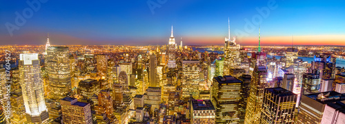 New York City Manhattan downtown skyline. #87604527