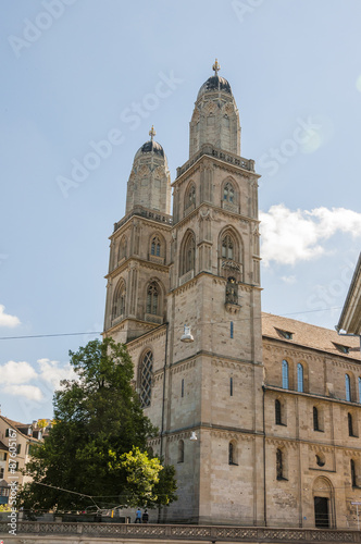 Zürich, Altstadt, Grossmünster, Kirche, Münster, Limmat, Niederdorf, Sommer, Schweiz