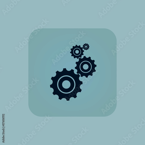 Pale blue settings icon