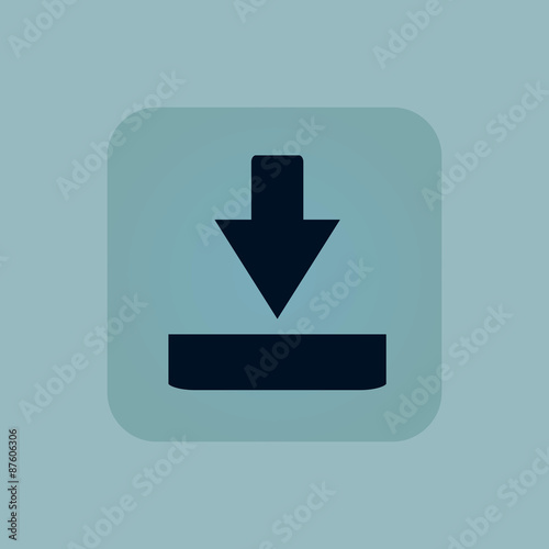 Pale blue download icon