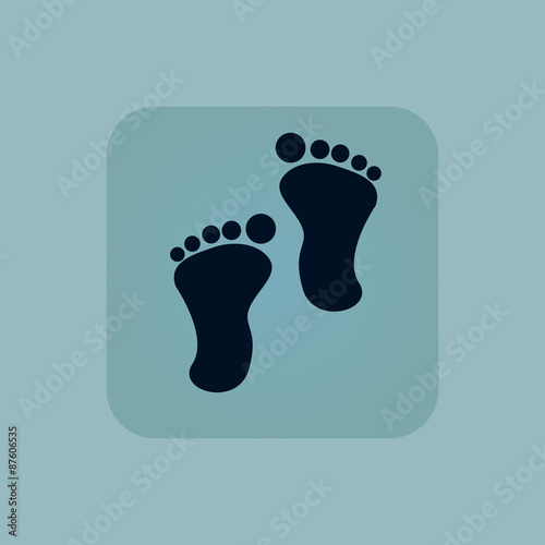Pale blue footprint icon