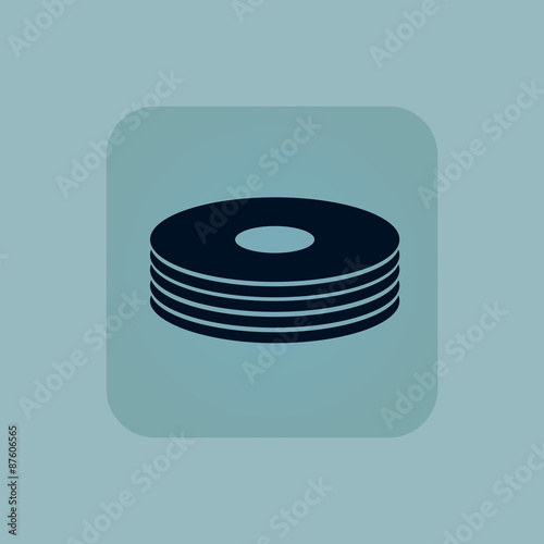 Pale blue disc pile icon