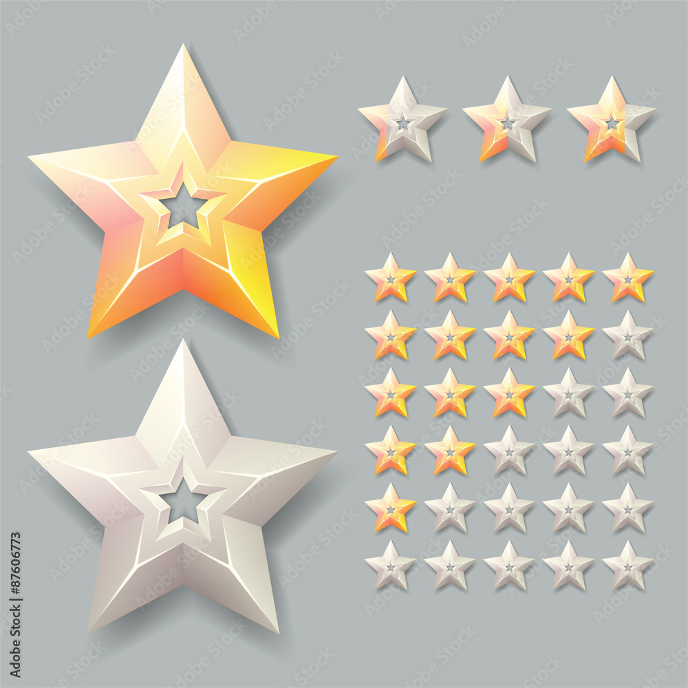 Fototapeta premium gold rating stars
