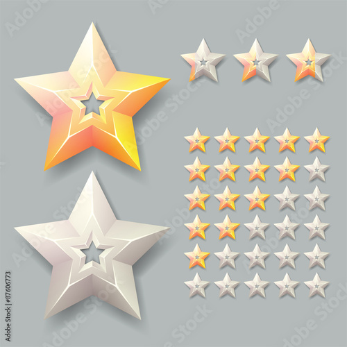 gold rating stars