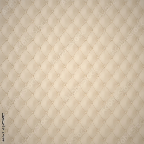 Beige Capitone Upholstery Pattern Background with Buttons for Decoration. Classics and Rococo. Rendering in 3D Program.