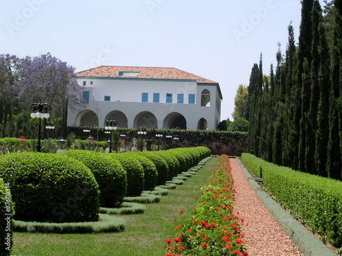 Akko Bahai Gardens alley to the Mansion of Bahji 2004 photo