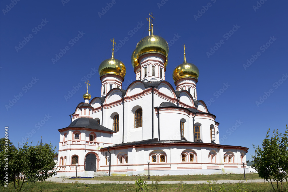 Russian orthodox church. Iversky monastery in Valdai