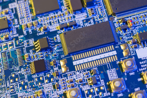 Blue motherboard
