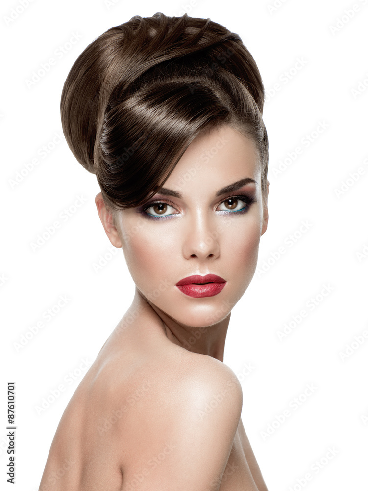 Beautiful Face of Young Woman with Clean Fresh Skin Beautiful Face of Young Woman with Clean Fresh Skin
