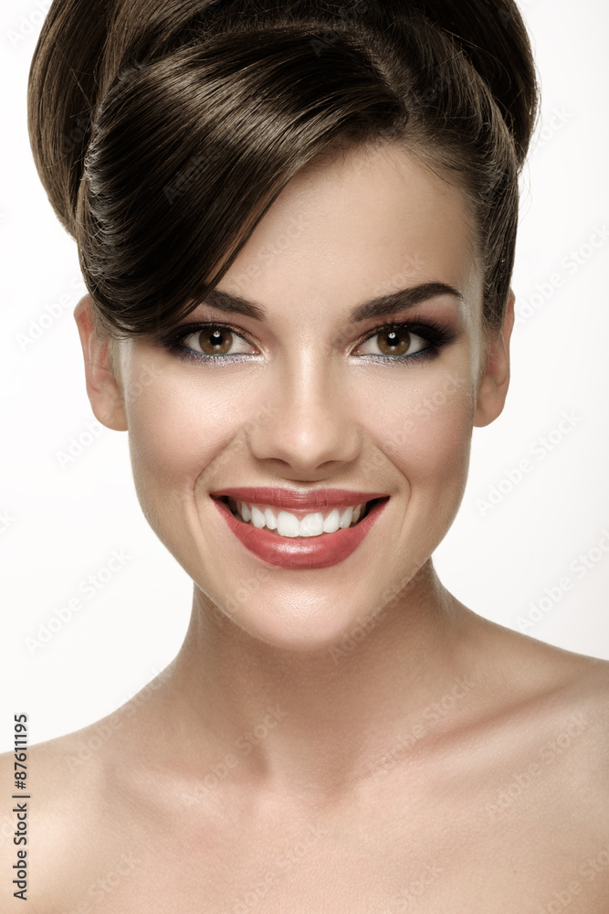 Portrait of attractive caucasian smiling woman Portrait of attractive caucasian smiling woman