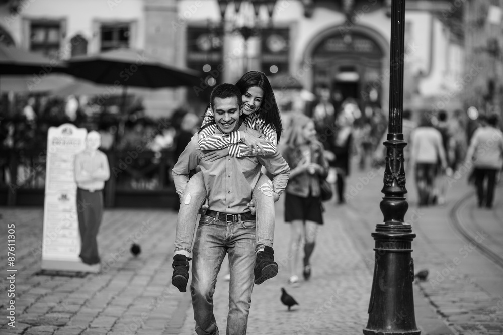 Couple  in the city
