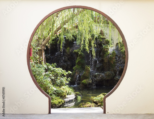 the door go to nature, chinese temple