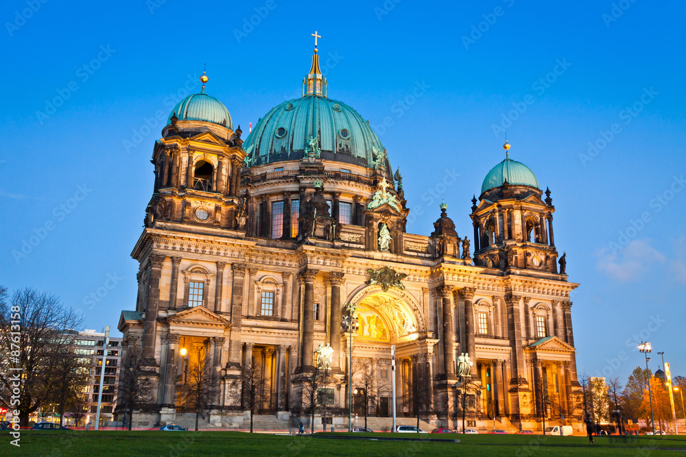 Evening view of Berlin Cathedral, Germany