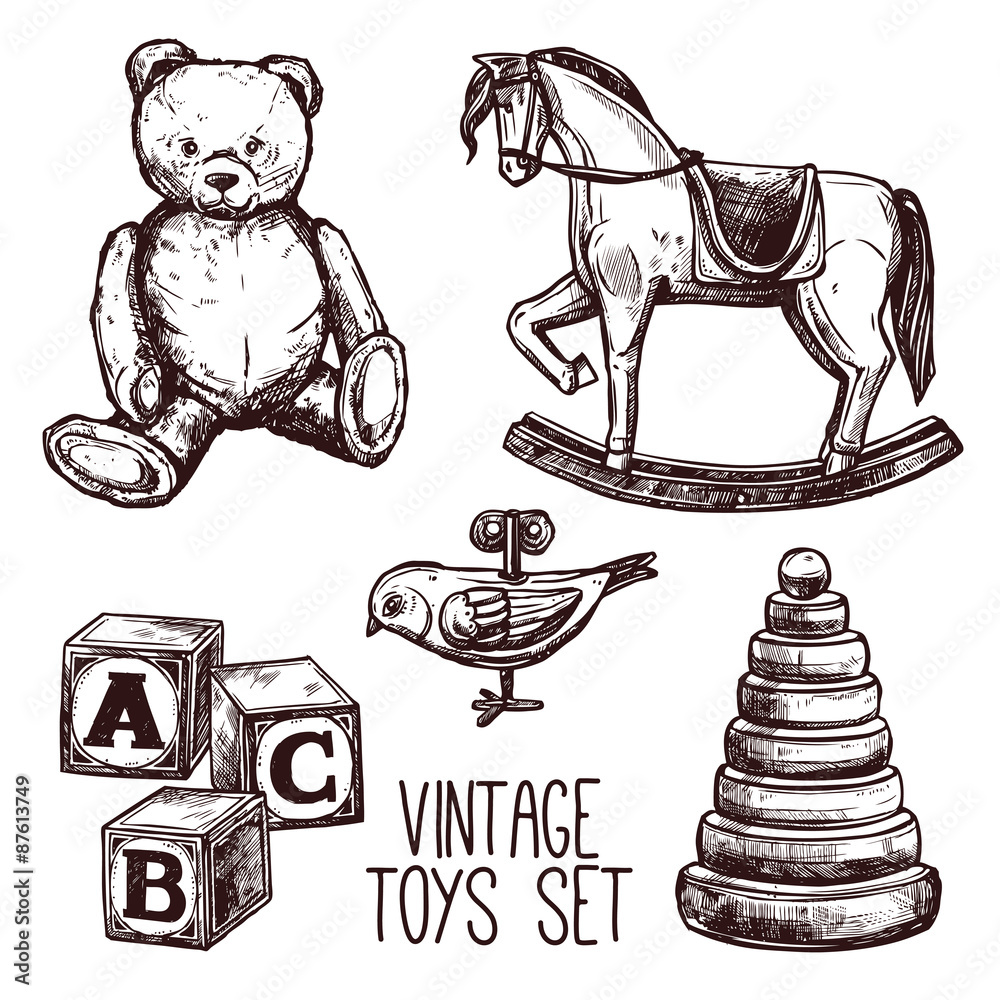 Vintage Toys Set