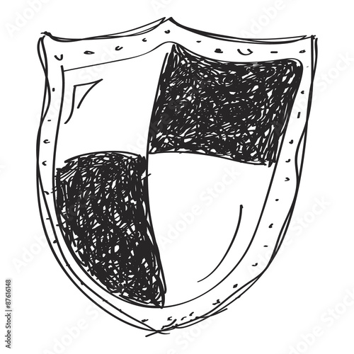 Simple doodle of a shield