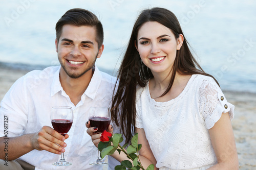 Romantic date of young coup...