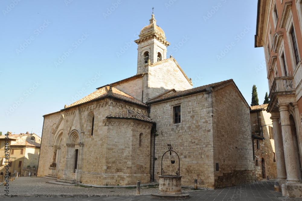Church in San Quirico d'Orcia, Tuscany, Italy