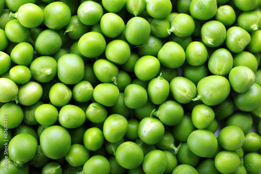 Heap of fresh green peas close up Heap of fresh green peas close up